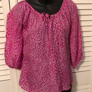 Express printed silk blouse